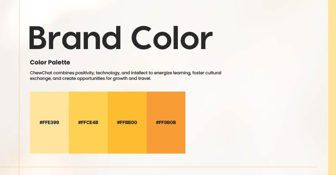 ChewChat yellow brand color palette