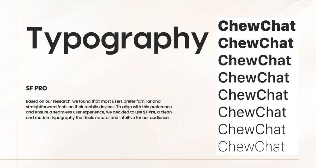 ChewChat typography, SF Pro