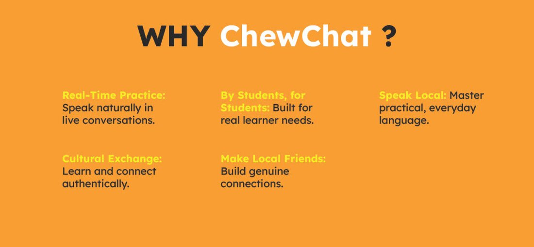 Why ChewChat, five reasons