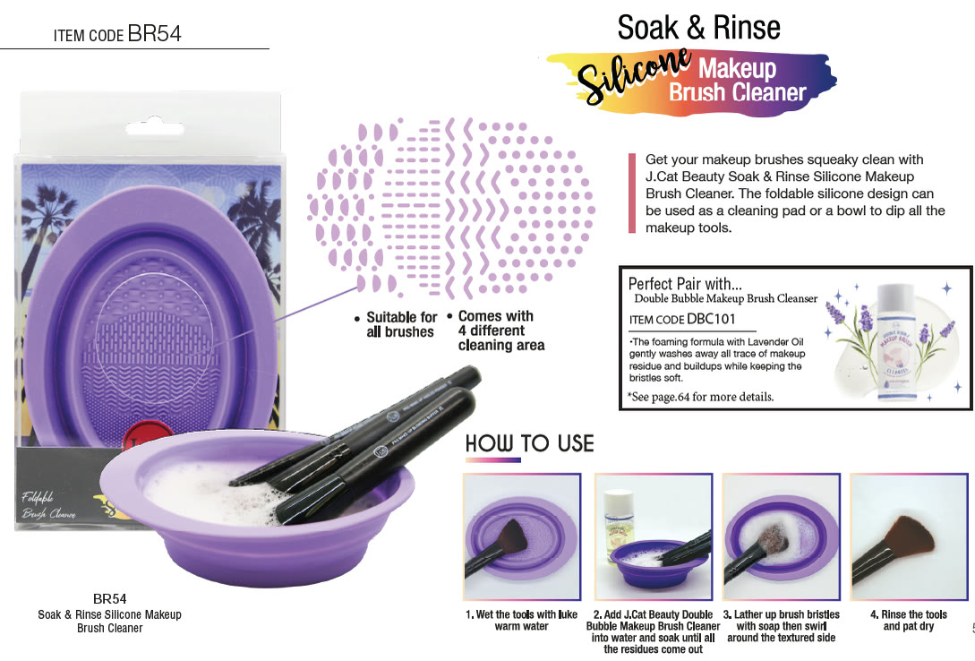 Silicone brush cleaner how-to layout