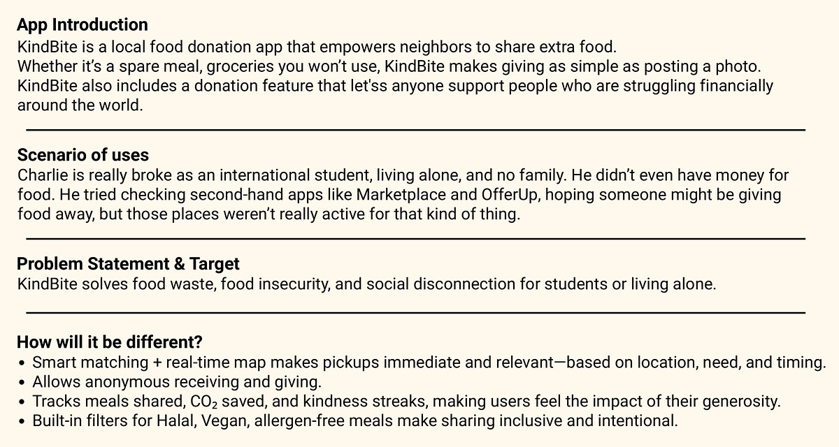 How KindBite is different: smart matching, anonymity, impact tracking, dietary filters