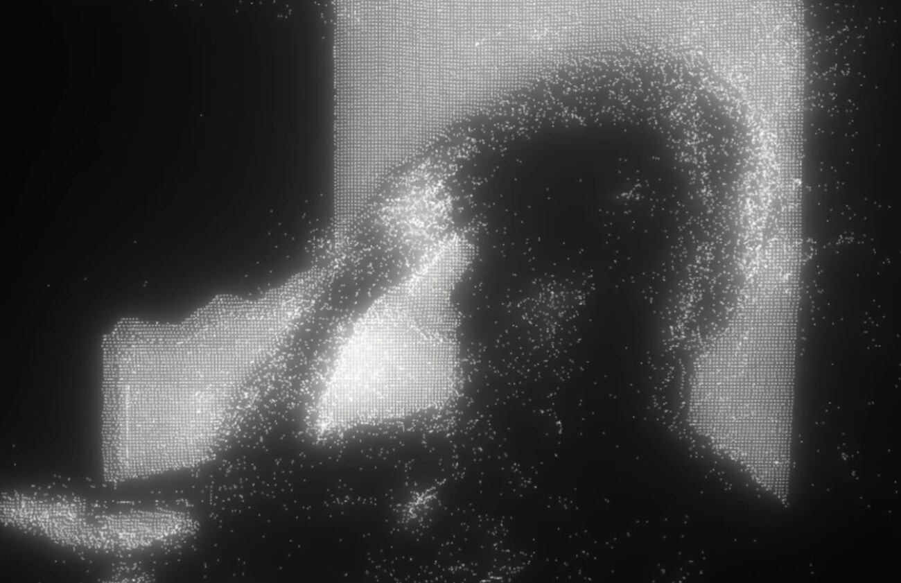Depth-map visual, a fading trace of the body