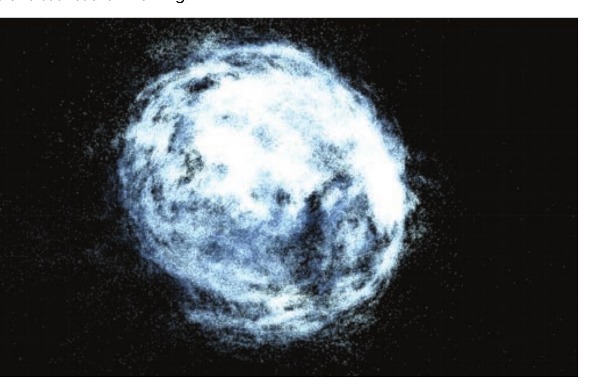 Particle visual, a cloud-like field of light