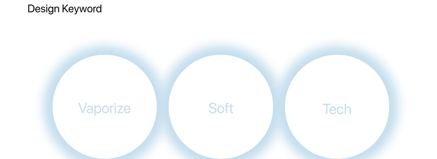Design keywords: Vaporize, Soft, Tech